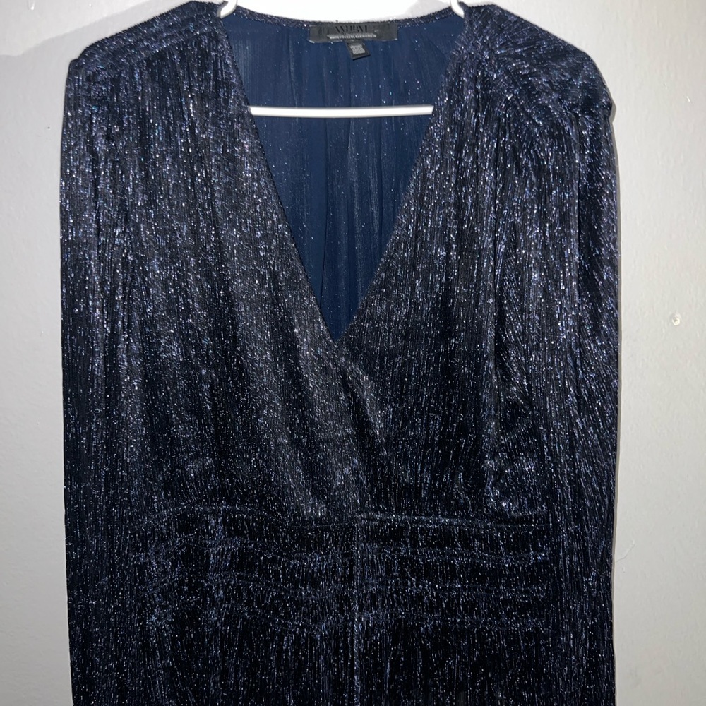 White House Black Market Shimmering Midnight Dress